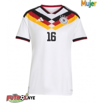 Camiseta Alemania Angelo Stiller #16 Primera Equipación para mujer Mundial 2026 manga corta